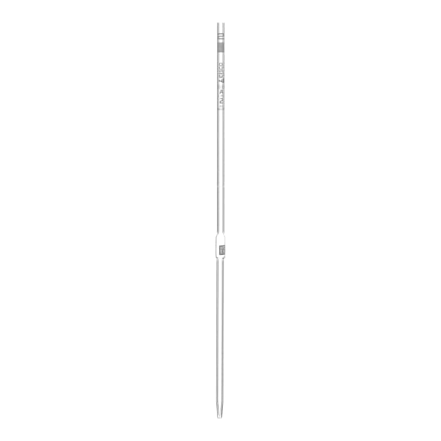 Pipette class 'A' 2ml, Borosilicate glass, White Printing bulb form, Orange