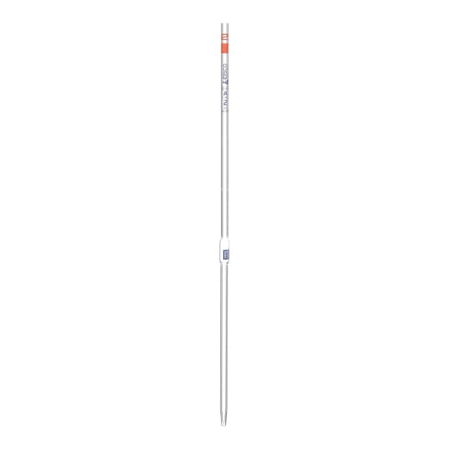 Pipette class 'A' 2ml, Borosilicate glass, Blue Printing bulb form,