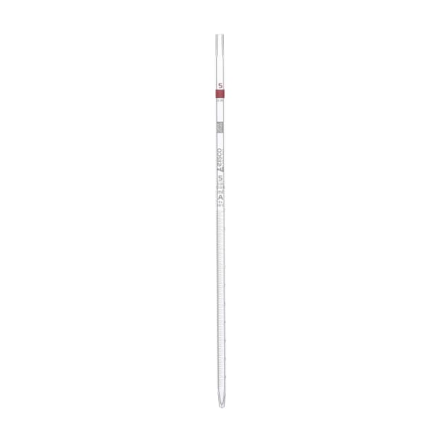 Pipeta serológica, 5 ml, clase A, tolerancia ±0,050 ml, vidrio borosilicato 3,3
