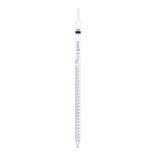 Pipeta serológica, 25 ml, clase A, tolerancia ±0,100 ml, vidrio borosilicato 3,3