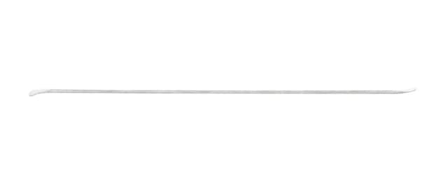 Premium double sided micro spatula-curved,stainless steel, 21cm length, dia. 0.5cm