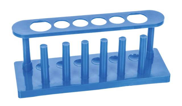 Test Tube Stand, Polypropylene, 16mm & 25mm dia. holes for 6 tubes