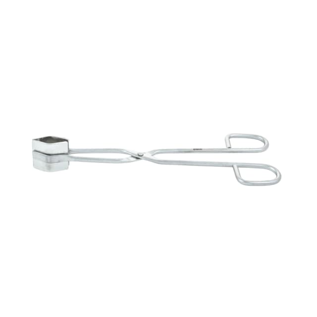 Premium flask tongs, stainless steel-angular, length 22cm