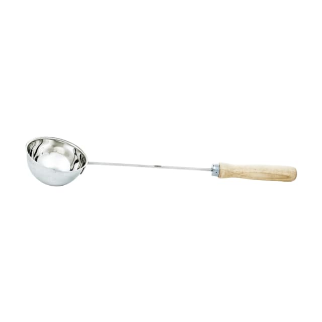Premium Fusion spoon-round bottom,stainless steel with wooden handle,length 7.5cm
