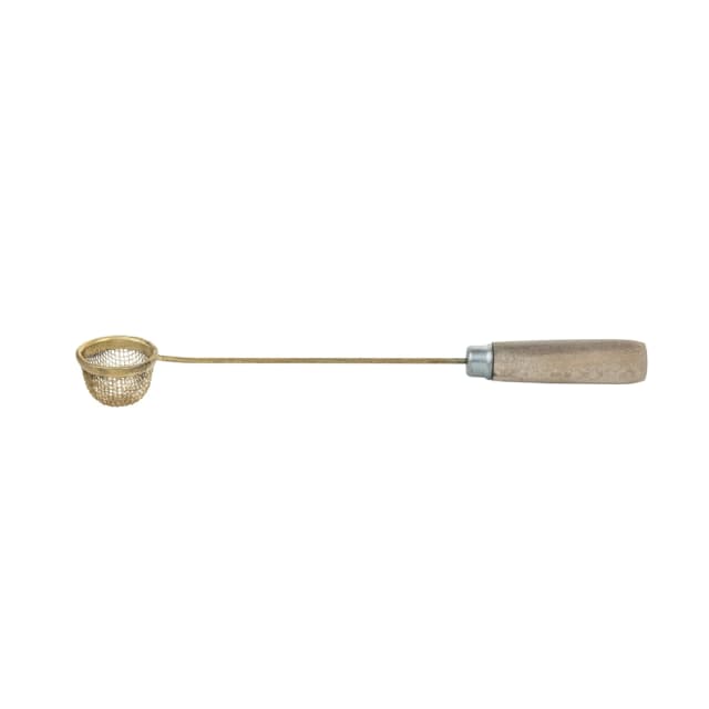 Premium sodium scoop-brass with wooden handle,length 19cm