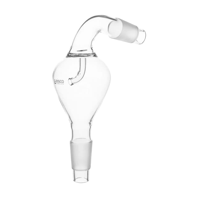 Splash Head Sloping Pear Shape, Cone size to fit flask 29/32, to fit condenser 29/32
