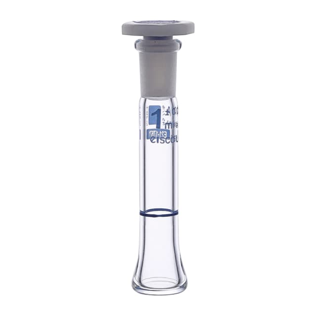 Flask Volumetric with USP & individual work certificate, Polypropylene Stopper,Class A, 1 ml,socket size 7/16, borosilicate glass.Blue Printing