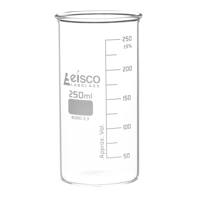 Beaker Tall form without spout made of borosilicate glass, graduated,250ml