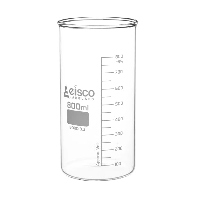 Beaker Tall form without spout made of borosilicate glass, graduated, 800ml