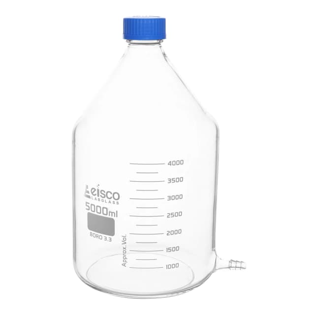 Bottle aspirator screw cap with outlet for stopcock 5000ml, 180x330mm