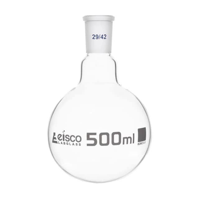 Flasks - Boiling Round Bottom with Short Neck and Interchangeable Joint, Capacity 500ml,29/42