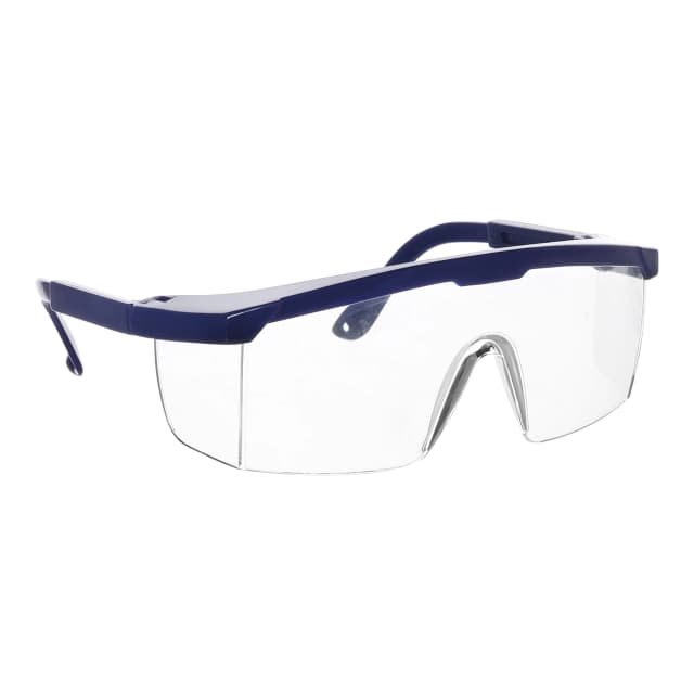 Clear Safety Goggle with adjustable temples for universal fit,UV protected.CE marked