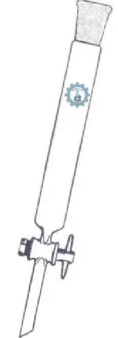 COLUMNA PARA CROMATOGRAFIA CON JUNTA Y LLAVE TEFLON