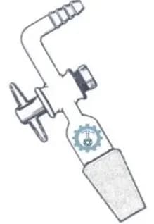 ADAPTADOR A 90° CON JUNTA CONICA CON LLAVE DE TEFLON CON SALIDA PARA MANGUERA