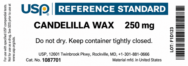 USP Candelilla wax United States Pharmacopeia (USP) Reference Standard Vial de 250 mg